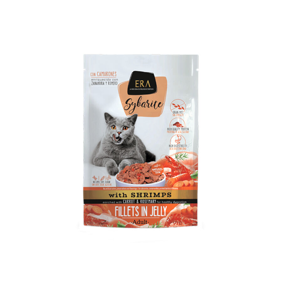 85 g ERA Sybarite Con Camarones, Zanahoria y Romero Comida H&uacute;meda para gatos adultos, , large Imagen numero 1